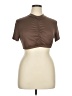 Rebdolls Brown Short Sleeve Top Size 1X - photo 1