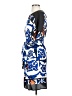 Boston Proper 100% Polyester Graphic Blue Casual Dress Size 0 - photo 5