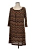 AGB Chevron-herringbone Brown Casual Dress Size M - photo 1