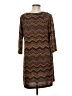 AGB Chevron-herringbone Brown Casual Dress Size M - photo 2