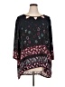 Eyeshadow 100% Polyester Black 3/4 Sleeve Blouse Size 2X - photo 1