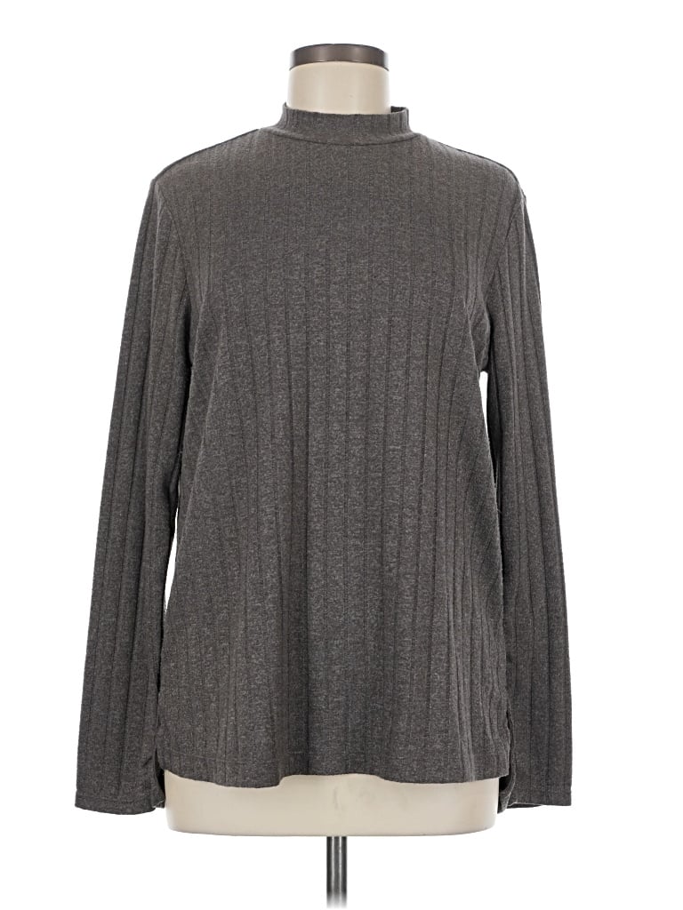 Pre-owned Matty M Long Sleeve Turtleneck In Gray