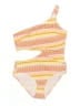 Unbranded Stripes Yellow One Piece Swimsuit Size XL - photo 1