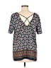 Sienna Sky 100% Polyester Black Short Sleeve Blouse Size L - photo 2