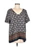 Sienna Sky 100% Polyester Black Short Sleeve Blouse Size L - photo 1