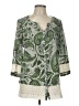 Assorted Brands 100% Cotton Green 3/4 Sleeve Blouse Size 10 - photo 1