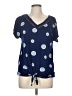 Como Blu Blue Short Sleeve Blouse Size M - photo 1