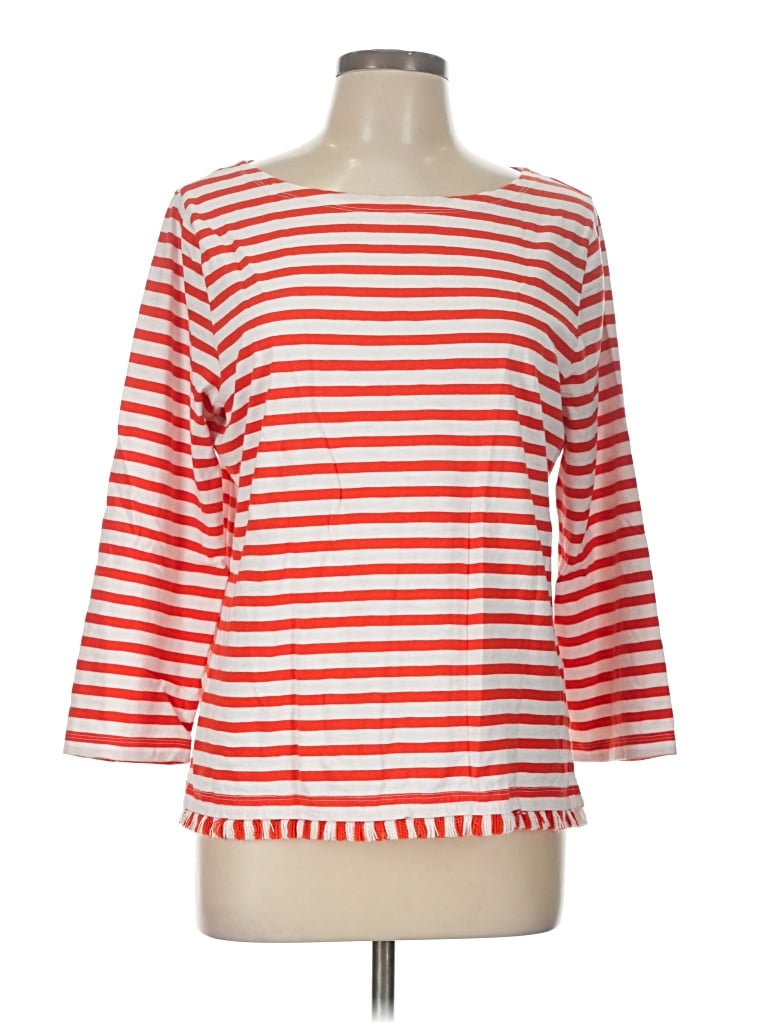 Pre-owned Jcrew 3/4 Sleeve T-shirt In Red