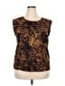 Merona 100% Polyester Brown Sleeveless Blouse Size XXL - photo 1