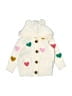Old Navy Hearts Ivory Cardigan Size 0-3 mo - photo 1