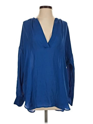 Vince. 3/4 Sleeve Silk Top (view 1)