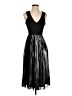 Warehouse Metallic Black Cocktail Dress Size 4 - photo 1