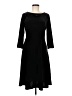 Talbots Solid Black Casual Dress Size 6 - photo 1