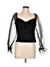 Lulus 100% Polyester Black 3/4 Sleeve Blouse Size L - photo 1