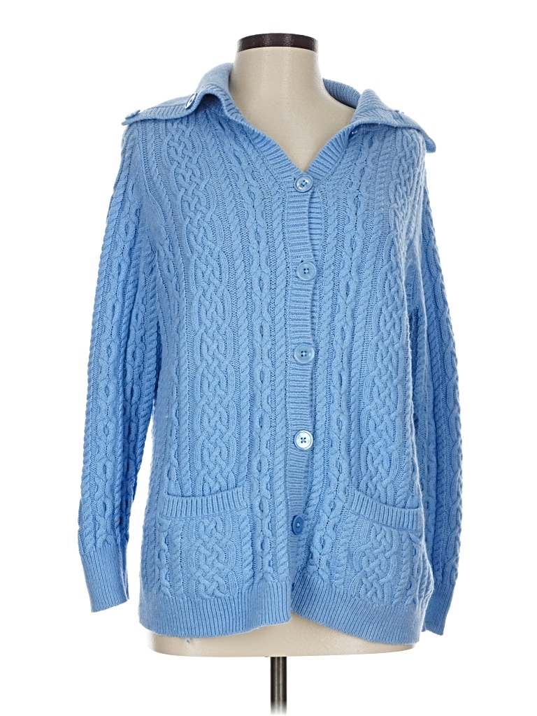 Pre-owned Talbots Cardigan Sweater In Blue