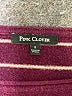 Pink Clover Stripes Burgundy Pullover Sweater Size S - photo 7