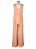 Krisa 100% Polyester Solid Tan Jumpsuit Size M - photo 2