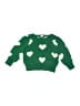 Baby Gap 100% Cotton Hearts Green Pullover Sweater Size 3 - photo 1