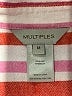 MULTIPLES Stripes Pink Long Sleeve Blouse Size M - photo 7