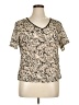 Worthington Tan Short Sleeve Top Size 1X - photo 1