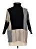 Joseph A. Color Block Gray Turtleneck Sweater Size L - photo 1