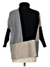 Joseph A. Color Block Gray Turtleneck Sweater Size L - photo 2