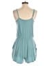 colsie Solid Teal Romper Size S - photo 2