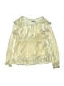 DKNY 100% Polyester Gold Long Sleeve Blouse Size 4T - photo 1