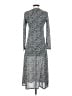 Express 100% Polyester Animal Print Silver Casual Dress Size XS - photo 2