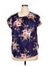 Unbranded Purple Short Sleeve Blouse Size 3X - photo 1
