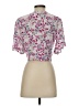 Aqua 100% Rayon Pink Short Sleeve Blouse Size XS - photo 2