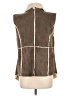 Dylan 100% Polyester Brown Faux Fur Vest Size L - photo 2