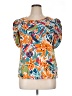 Shein Orange Short Sleeve Blouse Size 0XL - photo 1