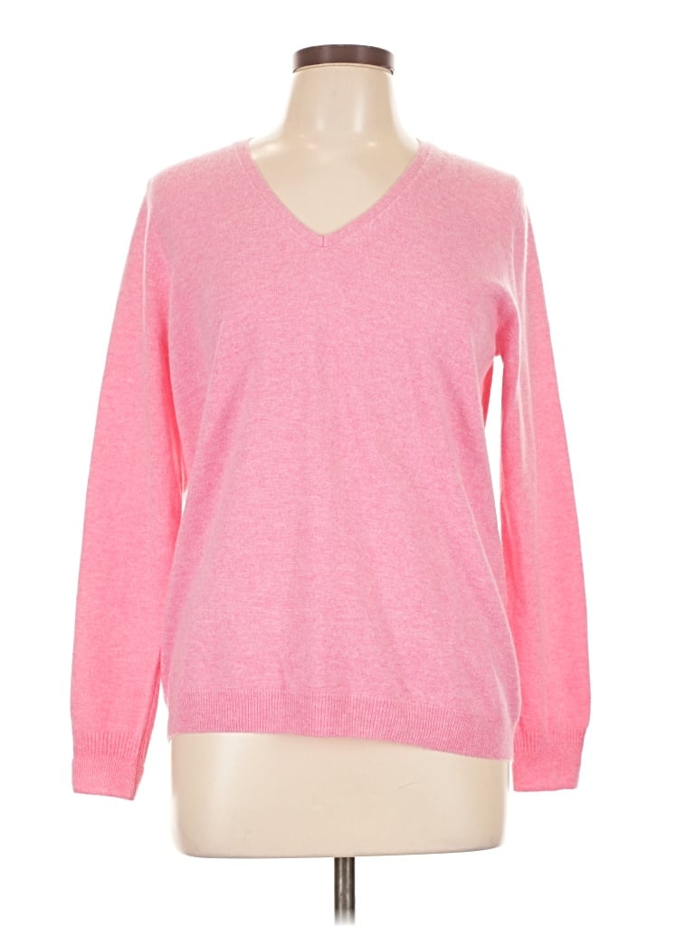 Pre-owned Pure Collection Cashmere Pullover Sweater In Pink