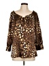 Willi Smith Brown 3/4 Sleeve Blouse Size L - photo 1