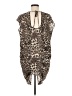 S. Line 100% Polyester Brown Casual Dress Size M - photo 2