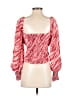 Slate & Willow 100% Polyester Red Pink Long Sleeve Blouse Size S - photo 2