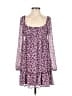 Row A 100% Polyester Hearts Purple Casual Dress Size S - photo 1