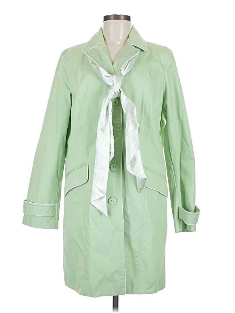 Pre-owned Dennis By Dennis Basso Raincoat In Green