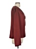 Express 100% Polyester Burgundy Long Sleeve Blouse Size M - photo 4