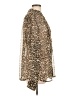 Lands' End 100% Polyester Animal Print Gold Long Sleeve Blouse Size L - photo 4