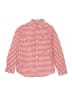 Next 100% Cotton Checkered-gingham Red Long Sleeve Button-Down Shirt Size 9yrs - photo 1