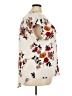Shein Curve 100% Polyester Floral Ivory White Short Sleeve Blouse Size 4X - photo 4