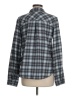 Maurices Plaid Gray Long Sleeve Blouse Size M - photo 2