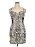 Dots Animal Print Tan Cocktail Dress Size XL - photo 1