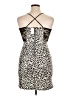 Dots Animal Print Tan Cocktail Dress Size XL - photo 2