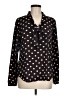 Ann Taylor LOFT 100% Polyester Polka Dots Black Long Sleeve Blouse Size M - photo 1