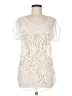 Yoana Baraschi 100% Polyester Ivory Short Sleeve Blouse Size M - photo 1