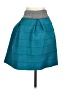 Miami Color Block Teal Casual Skirt Size S - photo 2
