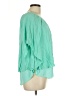 Justify 100% Rayon Green 3/4 Sleeve Blouse Size L - photo 4